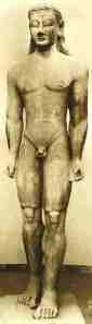 Εικ. 1 Κούρος Σουνίου,  Αθήνα, Εθν. Μουσείο. 590-580 π.Χ. (Φωτ. The University of New England) 